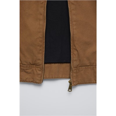FADED JACKET WITH CORDUROY COLLAR