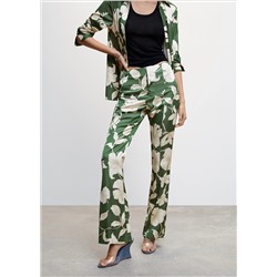 Pantalón acampanado estampado floral