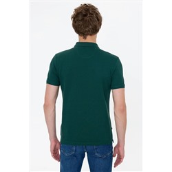 Erkek Koyu Yeşil Basic Polo Yaka Tişört
