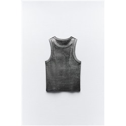 RIBBED METALLIC T-SHIRT