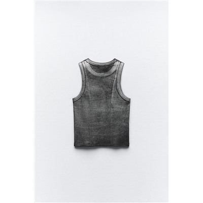 RIBBED METALLIC T-SHIRT