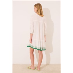 Camisola midi viscosa marfil