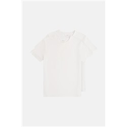 Avva, Erkek Beyaz T-shirt 2'li %100 Pamuk Bisiklet Yaka Regular Fit E001012