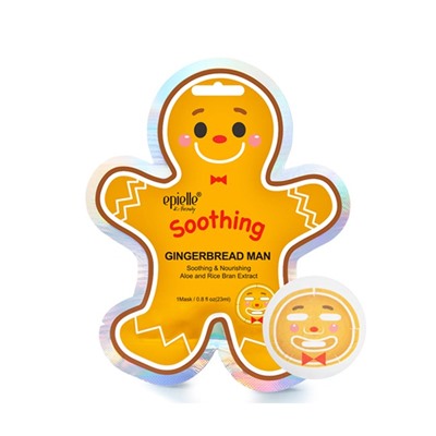 Gingerbread Character Mask 1ea Успокаивающая маска с алоэ и рисом