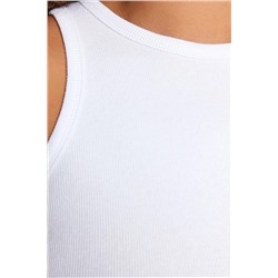 Beyaz Halter Yaka Basic Örme Atlet TBBSS23CV00001