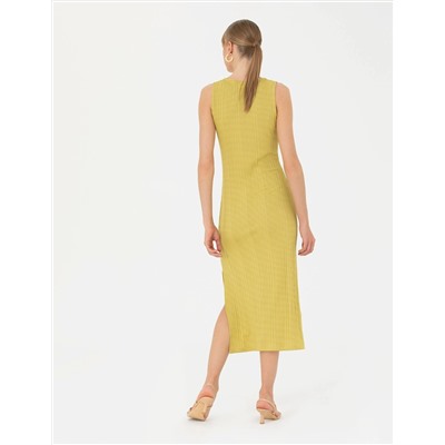 Yeşil Slim Fit Örme Elbise