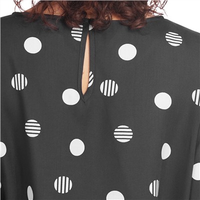 Damen Bluse mit großen Punkten