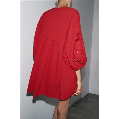 ZW COLLECTION EMBROIDERED SHORT DRESS