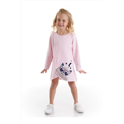 DenokidsBilmiş Kedi Kız Çocuk Elbise