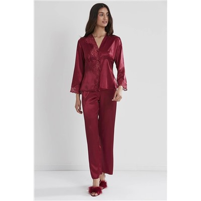 Pierre Cardin Saten Dantelli Pijama Takımı 1160 crdn1160