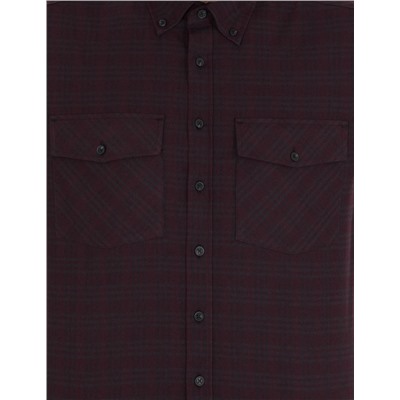 Bordo Regular Fit Uzun Kollu Gömlek