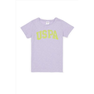 Kız Çocuk Lila Basic Tişört