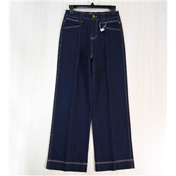 Женские джинсы прямого кроя из флиса и хлопка-стрейча с высокой талией