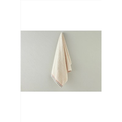 English Home Polka Pamuklu Kroşeli Yüz Havlusu 50x80 Cm Açık Bej 10040623
