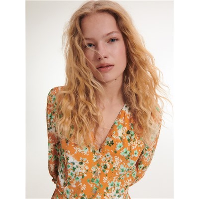 Viskose Kleid mit Muster