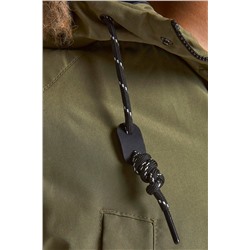 Chaqueta con capucha Caqui