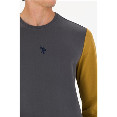 Erkek Antrasit Bisiklet Yaka Sweatshirt