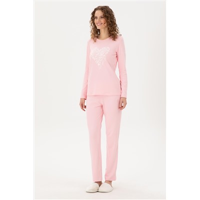 Kadın Pembe Pijama Takımı