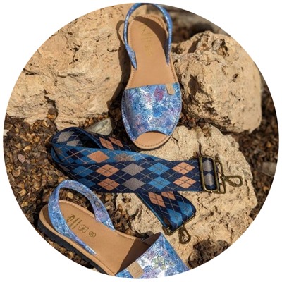 AB.Zapatos · 320-8 · estampado azul+CINTURON BOLSOS (130)-20 (1) АКЦИЯ