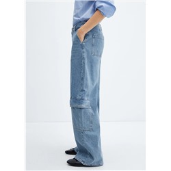 Jeans loose cargo bolsillos