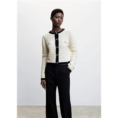 Cárdigan tweed bolsillos -  Mujer | MANGO OUTLET Melilla
