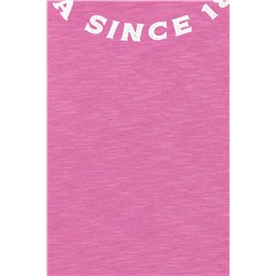 Kız Çocuk Pembe Bisiklet Yaka Crop Tişört
