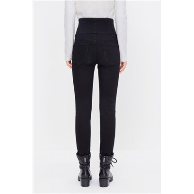 Vaquero skinny fit de tiro alto Negro
