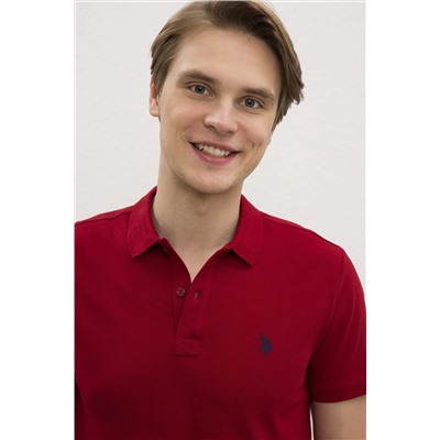 Erkek Bordo Basic Polo Yaka Tişört