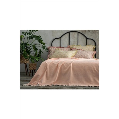 English Home Chic Blossom Fırfırlı Kopanakili Çift Kişilik Pike 200x220 cm Pembe 10034796