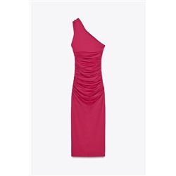 ASYMMETRIC DRAPED DRESS
