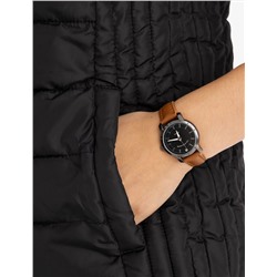 HIS AND HERS BROWN STRAP WATCH SET
