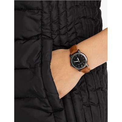 HIS AND HERS BROWN STRAP WATCH SET