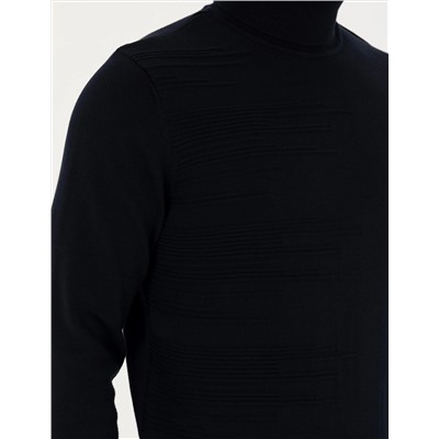 Lacivert Slim Fit Kazak