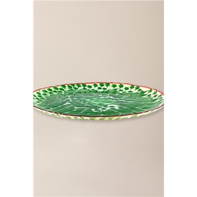 Nora Servis Tabağı - Yeşil - 33 cm
