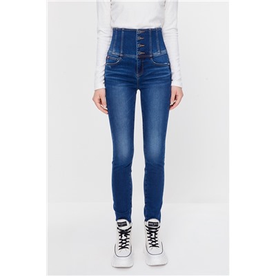 Vaquero slim fit de tiro alto Azul claro