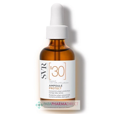 SVR [SPF 30] Ampoule Protect - Concentré Urbain Protecteur, Corrige Rides, Taches 30 ml
