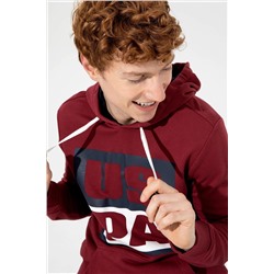 Erkek Vişne Kapüşonlu Sweatshirt