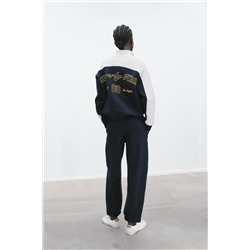 EMBROIDERED NUMBER PLUSH TROUSERS