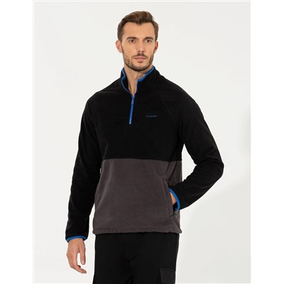 Siyah Regular Fit Polar Sweatshirt