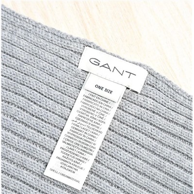 Мужской зимний теплый вязаный комплект из двух предметов: шапка и шарф из смеси хлопка и шерсти GAN*T