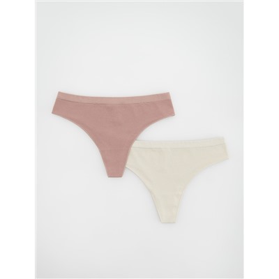 Nahtlose Tangaslips, 2er-Pack