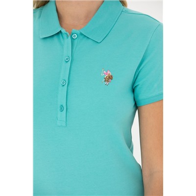 Kadın Mint Polo Yaka Tişört