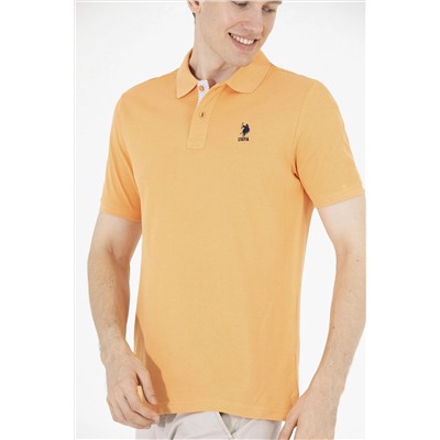 Erkek Turuncu Basic Polo Yaka Tişört