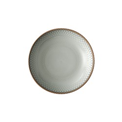 Тарелка суповая, 23х4,5 см, керамика, серо-бежевая, Серые ромбы, Mandala, 63233
