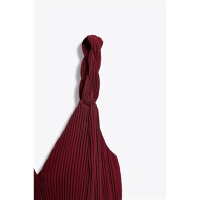 PLEATED MIDI DRESS