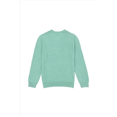 Kız Çocuk Mint Melanj Basic Kazak