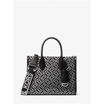 Mirella Small Metallic Logo Jacquard Crossbody Bag