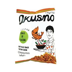 Тайская закуска "Головы креветок в кляре со вкусом Том Ям" от Okusno 17 гр / Okusno Shrimp Head Snack Tomyum Flavor 17g