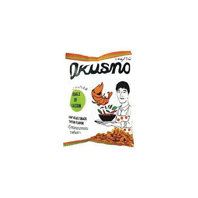 Тайская закуска "Головы креветок в кляре со вкусом Том Ям" от Okusno 17 гр / Okusno Shrimp Head Snack Tomyum Flavor 17g