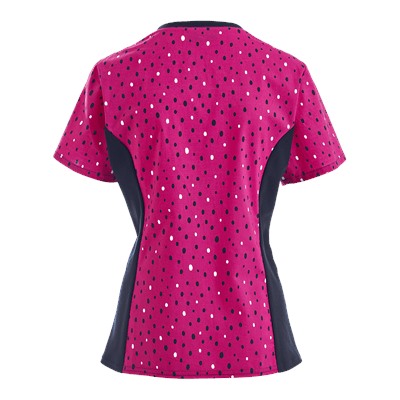 Cherokee Flexibles Scrubs You Dotta Know Print Top
